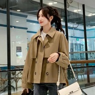 Trench Coats Women Vintage S-3XL Double Breasted E