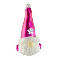 Karácsonyfadísz Rózsaszín manó