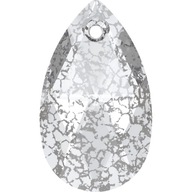 SWAROVSKI 6106 PEAR SHAPE 16MM CRYSTAL SILVER PATINA SILPA