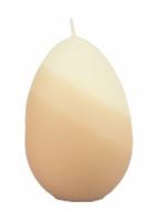 Świeca jajko pisanka wielkanocna dekoracja kremowa ecri