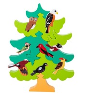 Ptak Drzewo 3D Puzzle Blok Układanie Radosna zabawka dla dzieci Zabawka edukacyjna DIY Zabawki