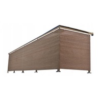 Osłona balkonowa 90x500 cm wenge rattan brązowa