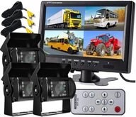 Car ZESTAW PARKOWANIA 3x Kamera cofania Monitor LCD 9" 4 Kanały Podziałka