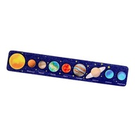 Wooden Solar System Puzzle Board, Dark Blue A