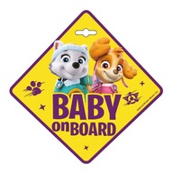 Tabliczka Psi Patrol Skye dziecko w aucie baby on board na przyssawkę