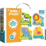 Puzzle - "Baby Classic" - ZWIERZĄTKA NA SAFARI - Trefl Baby