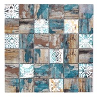 Mozaika-plast: AL 10571, kocka, hnedá, béžová, zelená, mat