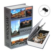 Fém széf Könyv Boroszló Kazetta Rejtett Pénz Kulcstartó