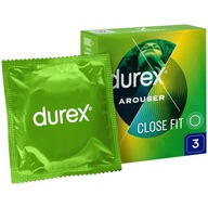 Stimulačné kondómy DUREX Arouser 3 ks Rebrované a zvlhčené