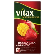 Vitax Inspirations Truskawka & Mango Herbatka ziołowo-owocowa 40 g 20 toreb
