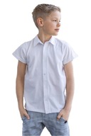 Bluzka All For Kids polo biała guziki 140/146 cm