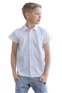 Bluzka All For Kids polo biała guziki 152/158 cm