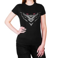 Damska koszulka taliowana z logo Diablo Chairs: czarna, rozmiar L
