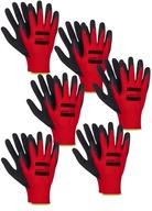 Rukavice Pracovné rukavice LATEX porézne RED