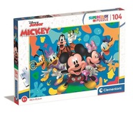 Puzzle 104 Super Color Disney Mickey a priatelia / Clementoni
