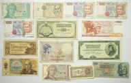 Świat, Zestaw banknotów, 14 sztuk