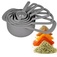 KONYHAI MÉRŐPOHARAK KÉSZLET 6 db-os SZÜRKE