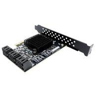 Karta PCIe 1X adaptér pre 8x SATA 3.0 Serial ATA