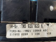 dials clock FORD GALAXY and LIFT 1.9 TDI 7M5920820K