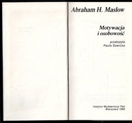 Motywacja i osobowość Abraham Maslow
