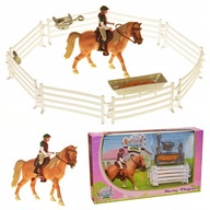Koń z jeźdźcem i akcesoriami w pudełku