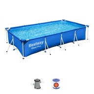 Roštový bazén Family Steel Pro 400x211x81 BESTWAY 3v1 + Čerpadlo + Filter