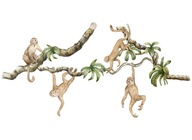 Samolepka na stenu/Tapeta Opice tropické listy L