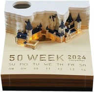 3D zápisník, stolový kalendár na rok 2024