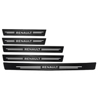 5 sztuk czarnych naklejek na progi drzwi samochodu Renault