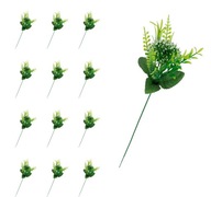Zelené vetvičky doplnok s cesnakom 12 KUSOV umelé pre kompozíciu