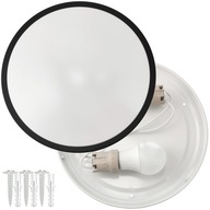 Lampa Sufitowa Plafon LED 2x E27 Okrągły Czarny Natynkowy Oprawa Sufitowa