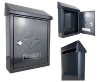 POSTALÁDA KÉTOLDALAS ÁTMENŐ GRAFIT KÉT KULCS