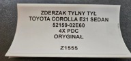 bumper rear rear part TOYOTA COROLLA E21 sedan 4XPDC original 52159-02E60