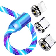 KABEL MAGNETYCZNY DO IPHONE MICRO USB TYP-C 200cm