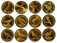 TURCJA zestaw 12 monet Ptaki Odmiana mosiądz