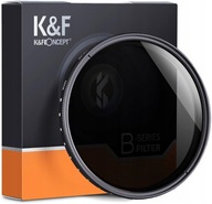 Filter sivý K&F Concept ND2-ND400 sivý NASTAVITEĽNÁ FADER Nano-B 58mm