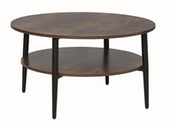 Konferenčný stolík lavica ELLA A hnedá rustikálna, čierna