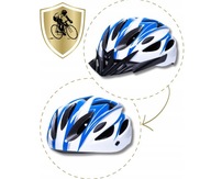 KASK ROWEROWY UNISEX REGULOWANY 57-62cm NIEBIESKI rozmiar L