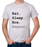 koszulka EAT SLEEP BOX REPEAT prezent