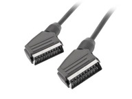 Kabel Lanberg CA-EUEU-10CC-0018-BK SCART M - SCART M 1,8m kolor czarny