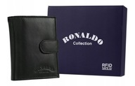 Klasická kožená peňaženka so zapínaním na patentku Ronaldo