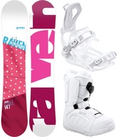 Zestaw Snowboard RAVEN Style Pink 150cm + Pearl ATOP + wiązania FT360 White
