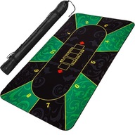 Skladacia pokerová podložka, zeleno-čierna, 200 x 90 cm