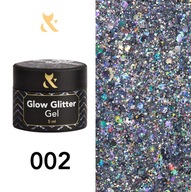 F.O.X Glow Glitter Gel trblietky 002 gél zdobenie