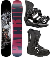 Zestaw Snowboardowy PATHRON Legend 157cm Wide + wiązania King + Target MOZ