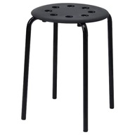 IKEA MARIUS Stołek, taboret, czarny 45 cm