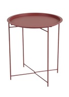 Brafab Konferenčný stolík Sangro z kovu okrúhly 46 x 52 cm hrdzavočervený_POPIS KURIÉR