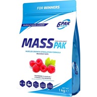 GAINER 6PAK NUTRITION MASS PAK 1KG CARBO PROTEÍN SILA HMOTNOSŤ SVALOVÝ RAST