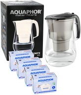 Dzbanek filtrujący wodę Aquaphor Onyx 4.2 L CZARNY TRITAN + 4 FILTRY wkłady
