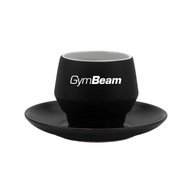 FILIŻANKA ZE SPODKIEM DO HERBATY KAWY CZARNA MATOWA KUBEK - GymBeam 100 ml